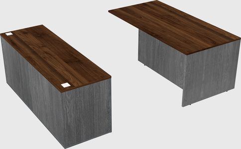 Executive parallel desk with credenza