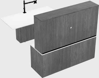 Executive parallel desk with credenza