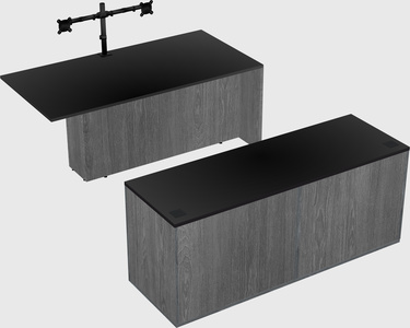 Executive parallel desk with credenza