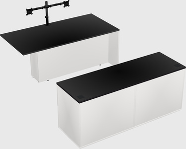Executive parallel desk with credenza