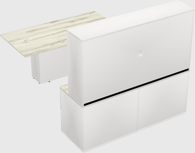 Executive parallel desk with credenza