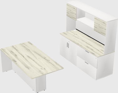 Executive parallel desk with credenza