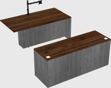 Executive parallel desk with credenza