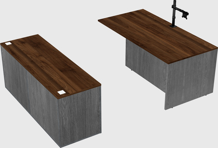 Executive parallel desk with credenza