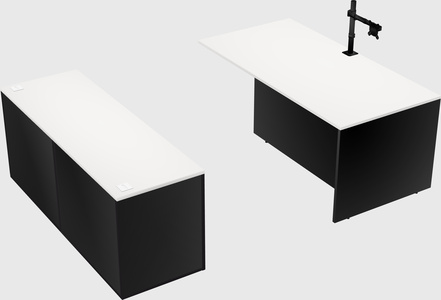 Executive parallel desk with credenza