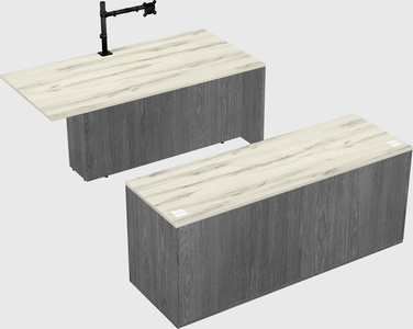 Executive parallel desk with credenza
