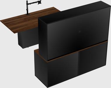 Executive parallel desk with credenza