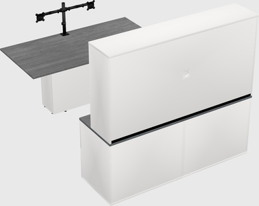 Executive parallel desk with credenza