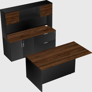Executive parallel desk with credenza