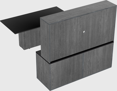 Executive parallel desk with credenza