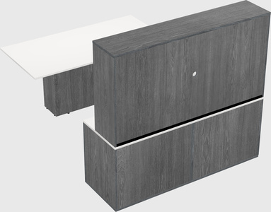 Executive parallel desk with credenza