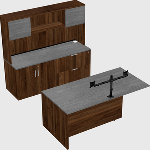 Executive parallel desk with credenza