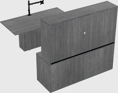 Executive parallel desk with credenza