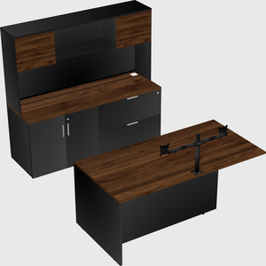 Executive parallel desk with credenza