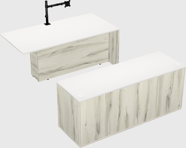 Executive parallel desk with credenza