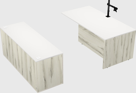 Executive parallel desk with credenza