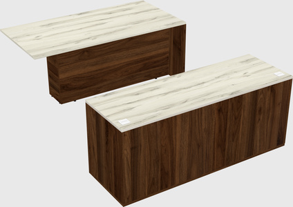 Executive parallel desk with credenza