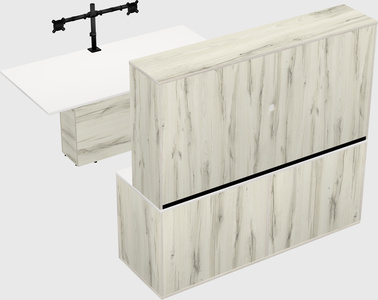 Executive parallel desk with credenza