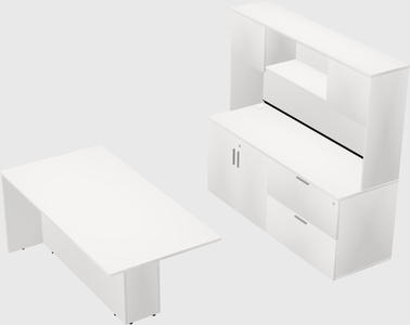 Executive parallel desk with credenza
