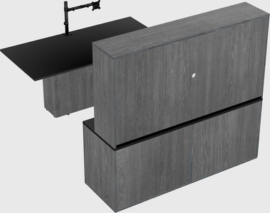 Executive parallel desk with credenza
