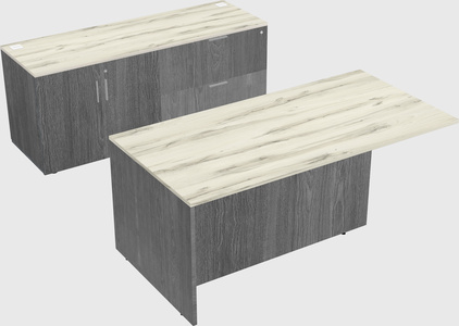 Executive parallel desk with credenza
