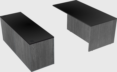 Executive parallel desk with credenza