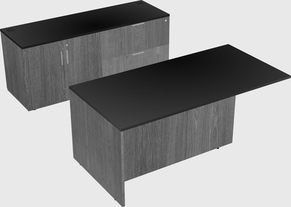Executive parallel desk with credenza
