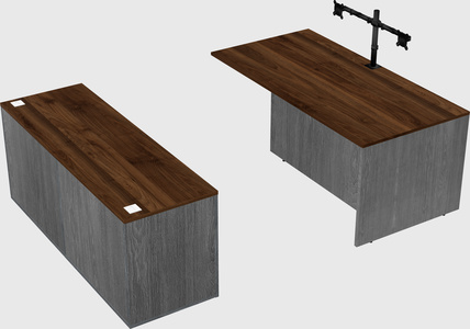 Executive parallel desk with credenza