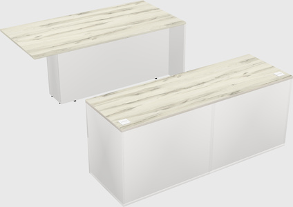 Executive parallel desk with credenza