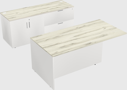 Executive parallel desk with credenza