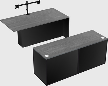 Executive parallel desk with credenza