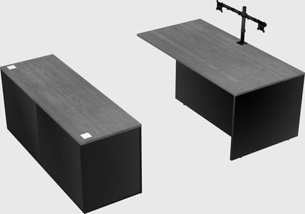 Executive parallel desk with credenza