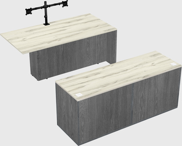 Executive parallel desk with credenza