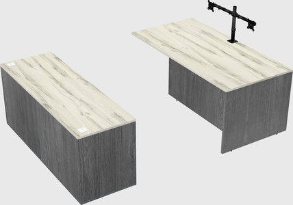 Executive parallel desk with credenza