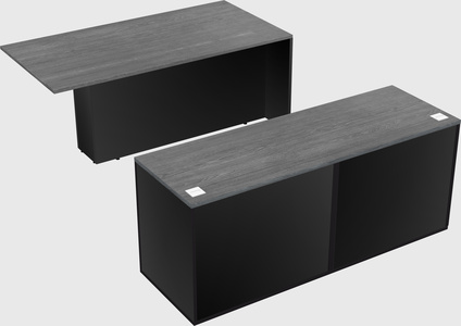 Executive parallel desk with credenza