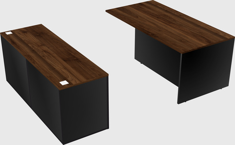Executive parallel desk with credenza