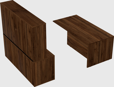 Executive parallel desk with credenza