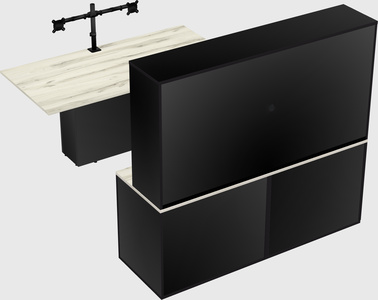 Executive parallel desk with credenza