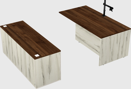 Executive parallel desk with credenza