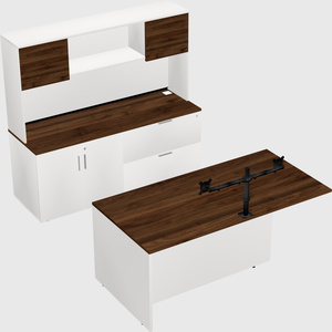 Executive parallel desk with credenza
