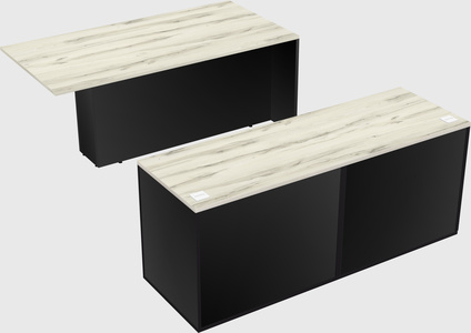 Executive parallel desk with credenza