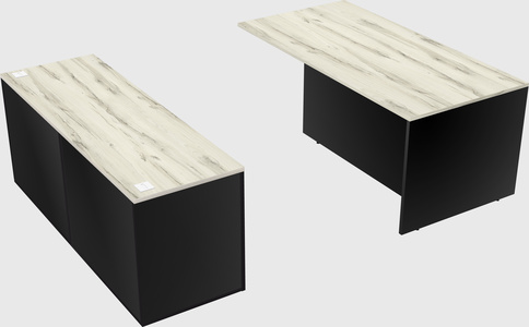 Executive parallel desk with credenza