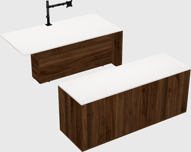 Executive parallel desk with credenza