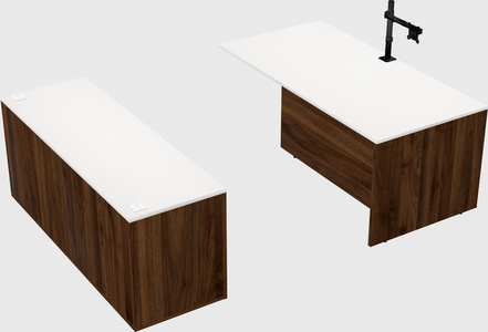 Executive parallel desk with credenza