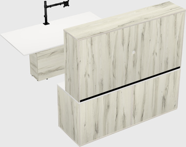 Executive parallel desk with credenza