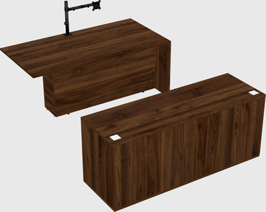 Executive parallel desk with credenza