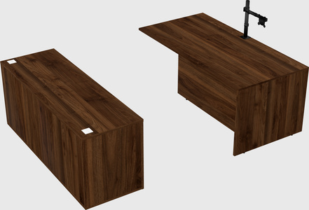 Executive parallel desk with credenza
