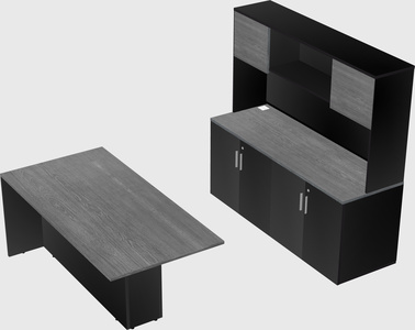 Executive parallel desk with credenza