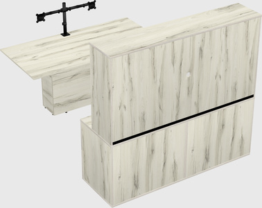 Executive parallel desk with credenza
