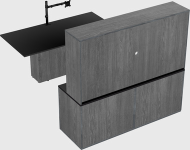 Executive parallel desk with credenza